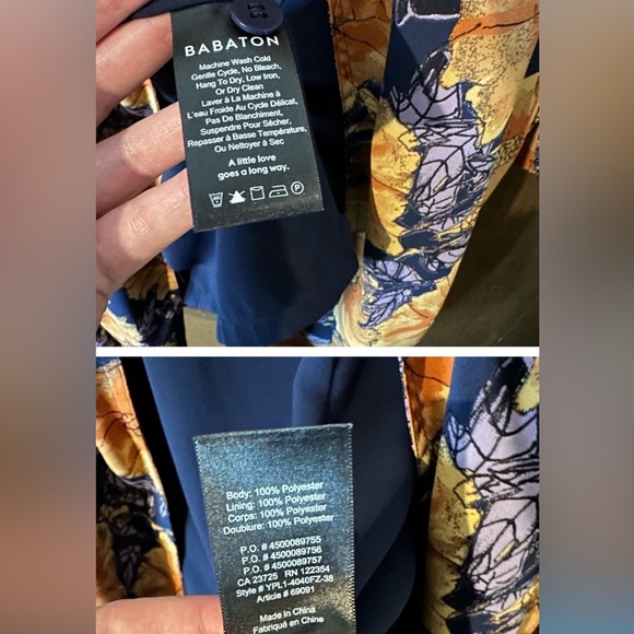 Aritzia Babaton “Quincey” floral trench coat size XS - Picture 5 of 5